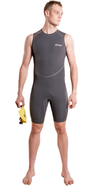 2026 ZONE3 Hombres Yulex Kneeskin NA26MYKS104 - Black / Grey